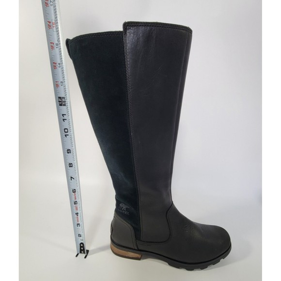 Sorel Women’s Black Leather Emelie 15" Tall Riding Boots NL3311-010 Size 8.5 - Picture 15 of 16